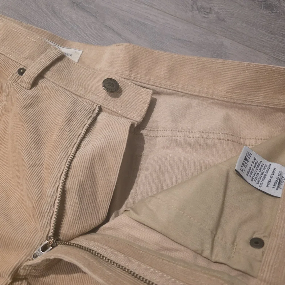 Onward Reserve Corduroy Chino Pants Mens 33x32 Tan Khaki NWT Trousers Beach Prep